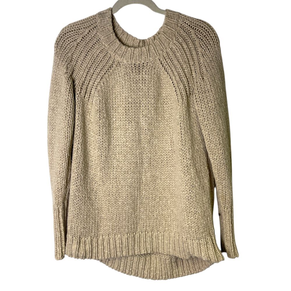 Ann‎ Taylor Beige Chunky Crewneck Sweater M